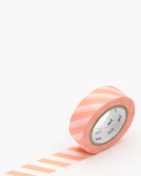 mt masking tape Tape Single: Stripe Salmon Pink
