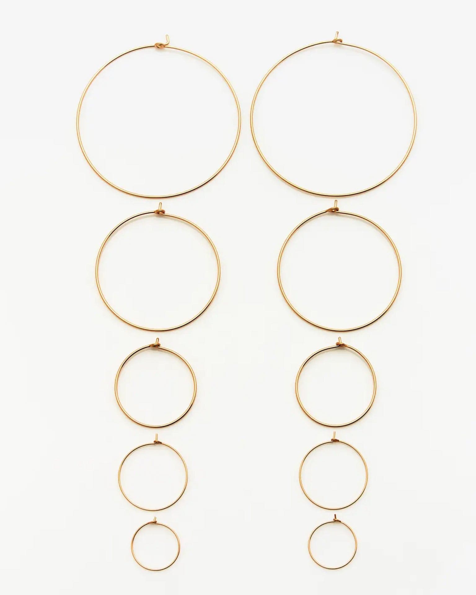 Nashelle Medium Classic Hoop Earrings in 14K Gold Fill