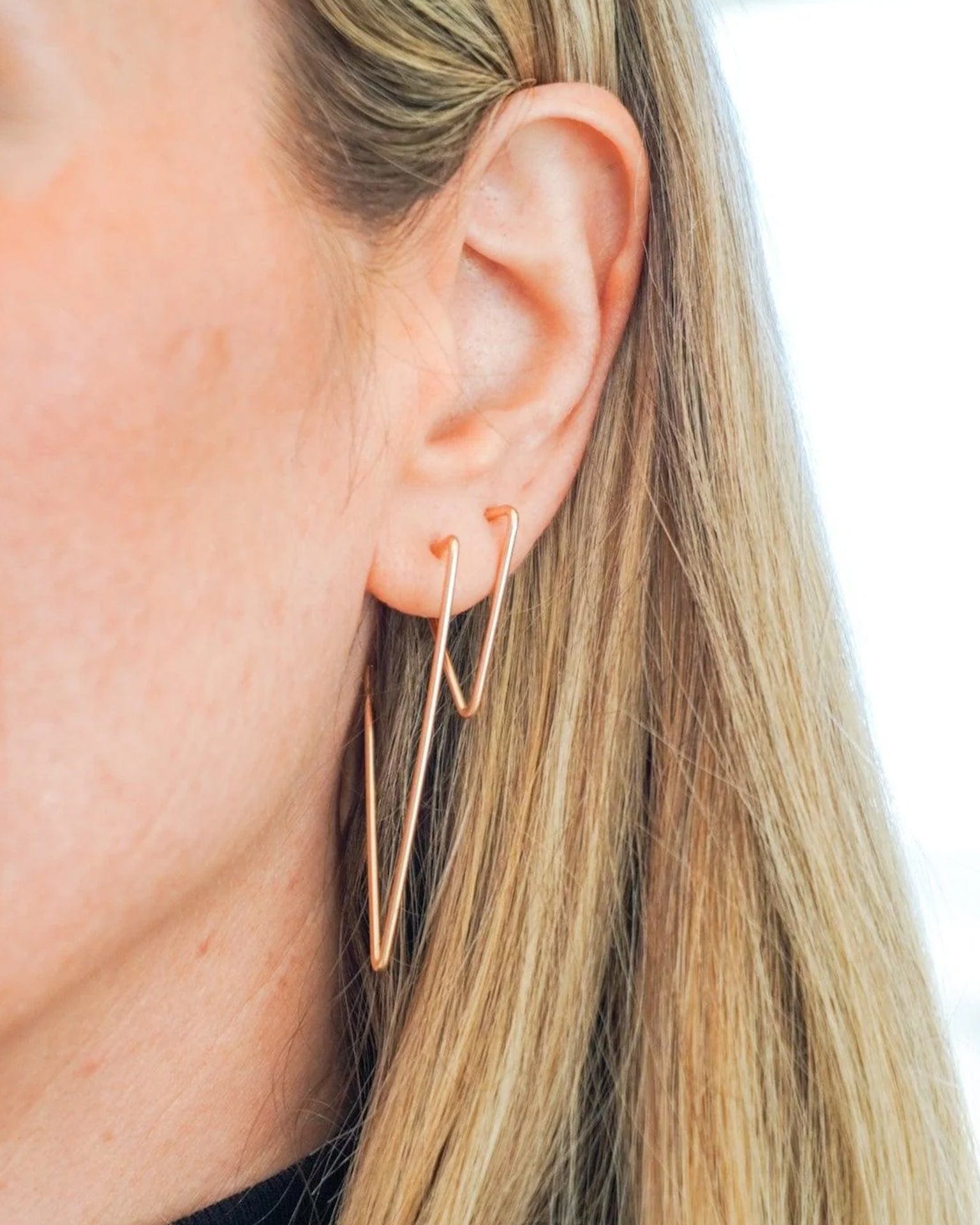 Nashelle Jewelry Small Geo Hoops in 14k Gold Fill