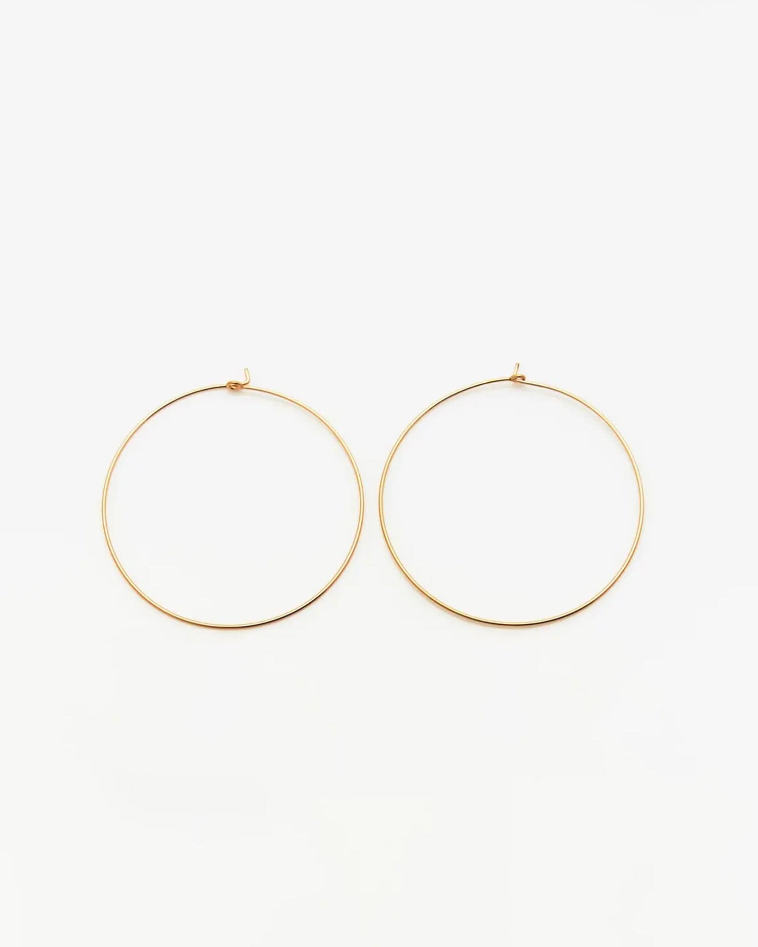 Nashelle XL Classic Hoop Earrings in 14K Gold Fill