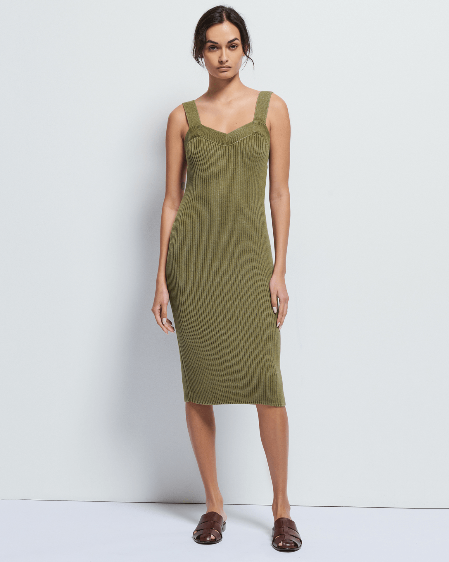 Nation LTD Caresse Sweater Dress in Capers