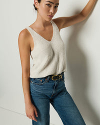 Nation LTD Cece Sweater Tank in Porcelain
