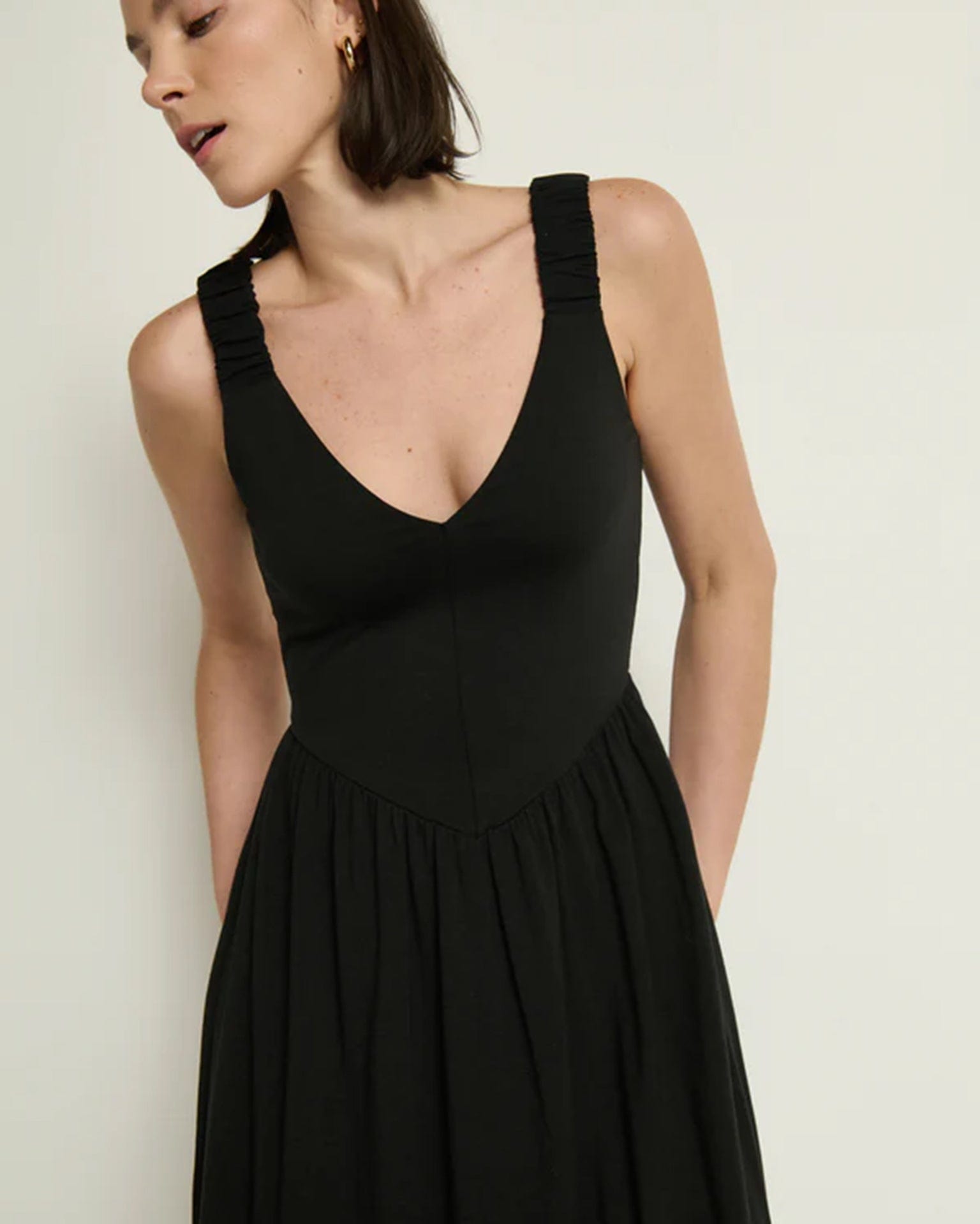 Nation LTD Clothing Celine Tank Dress in Jet Black