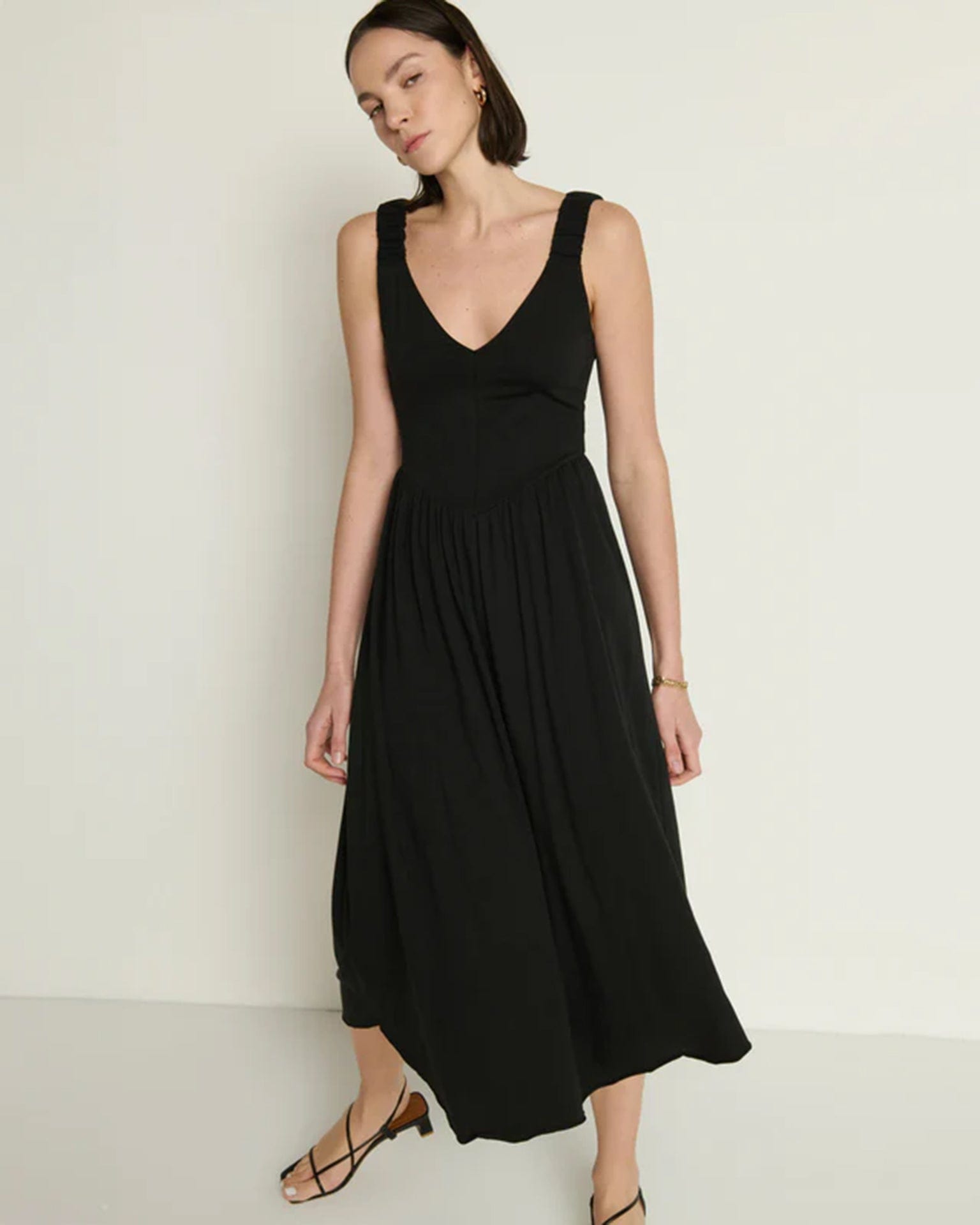 Nation LTD Clothing Celine Tank Dress in Jet Black