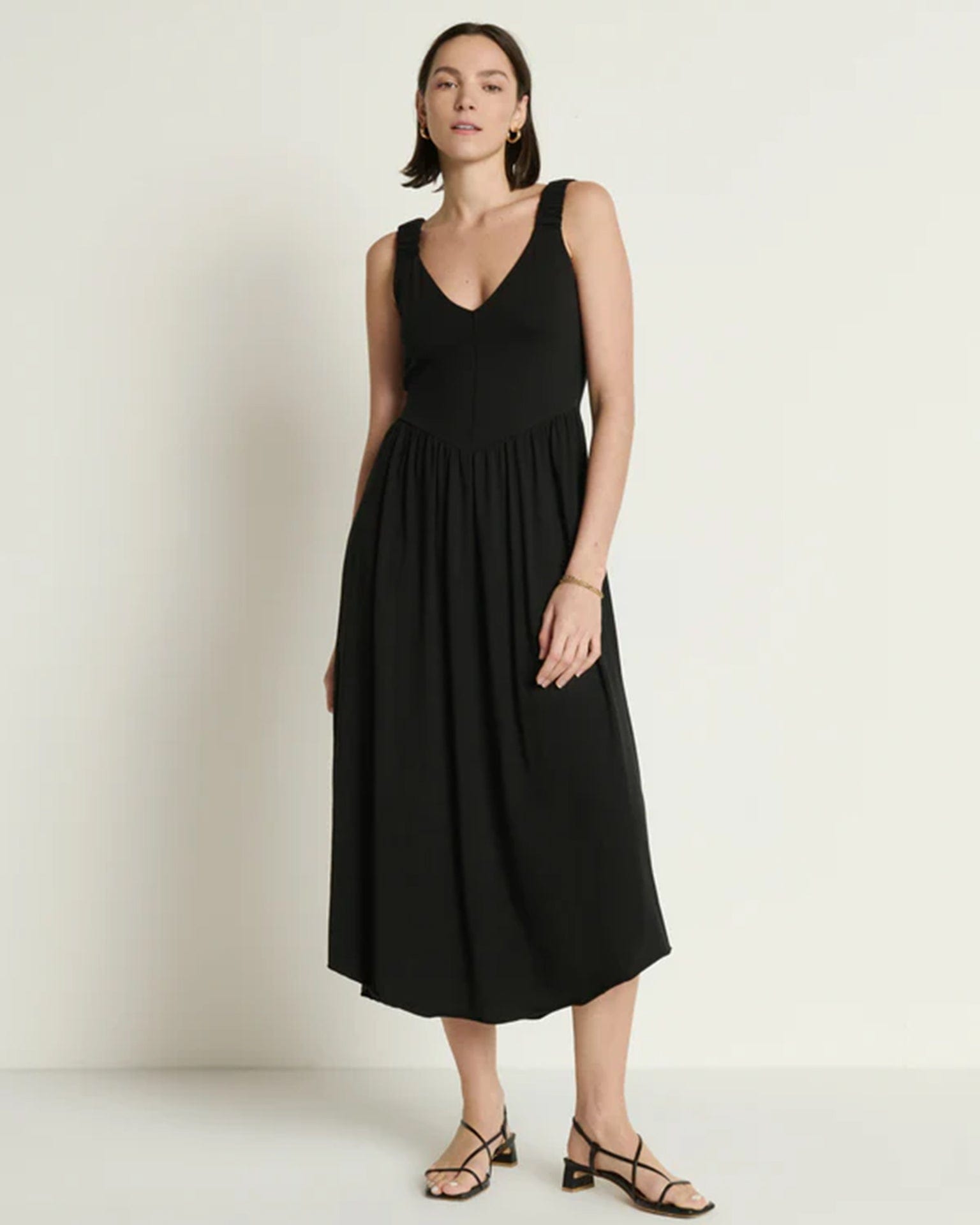 Nation LTD Clothing Celine Tank Dress in Jet Black