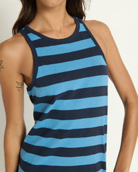 Nation LTD Dani Tank Dress in Rugby Stripe