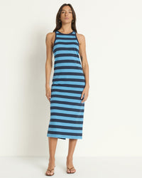 Nation LTD Dani Tank Dress in Rugby Stripe