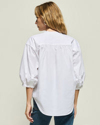 Nation LTD Daphna Poplin Shirt in White