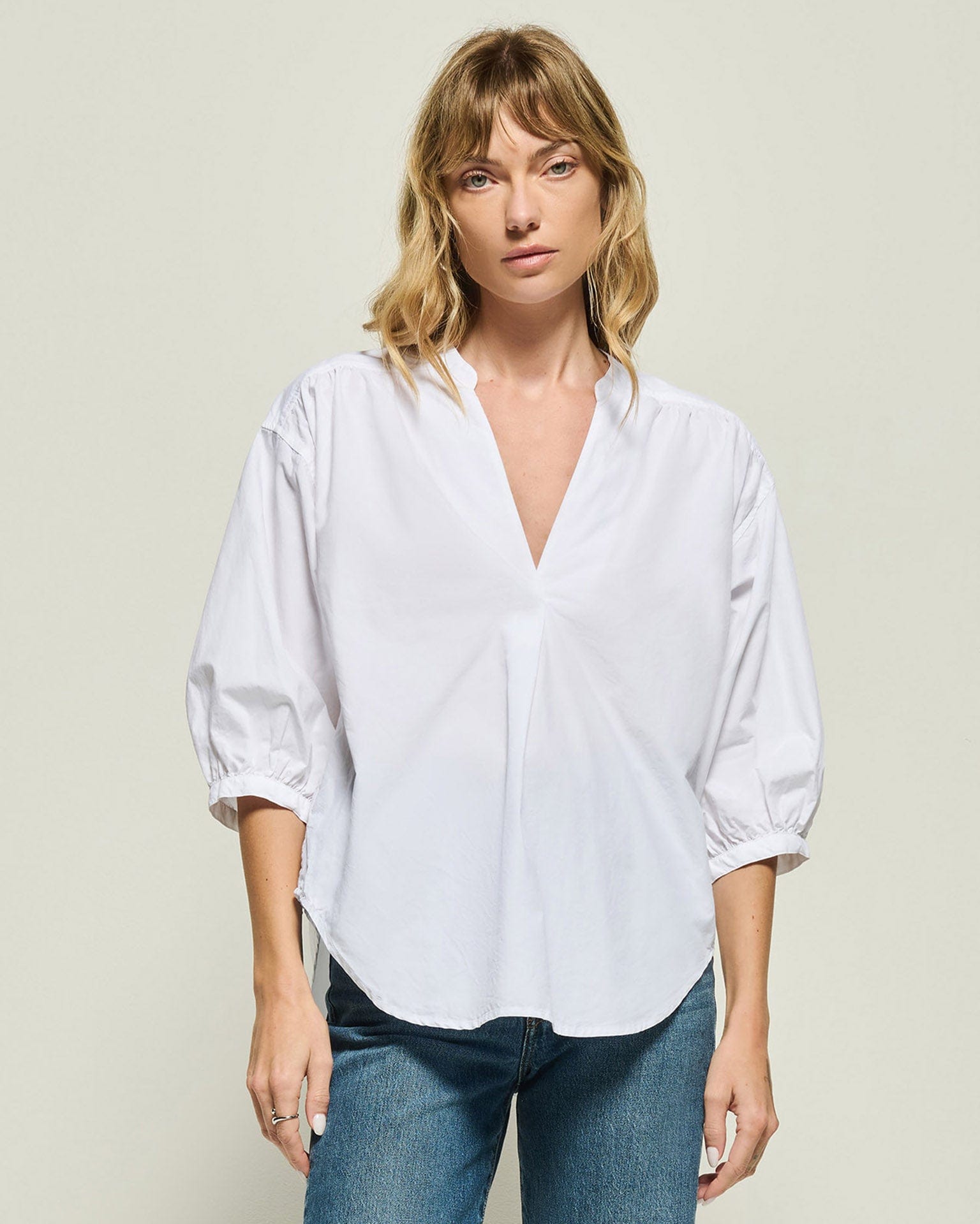 Nation LTD Daphna Poplin Shirt in White