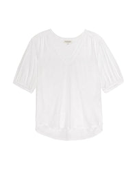 Nation LTD Edie Shirred Shoulder Top in White 6 - Bliss Boutiques