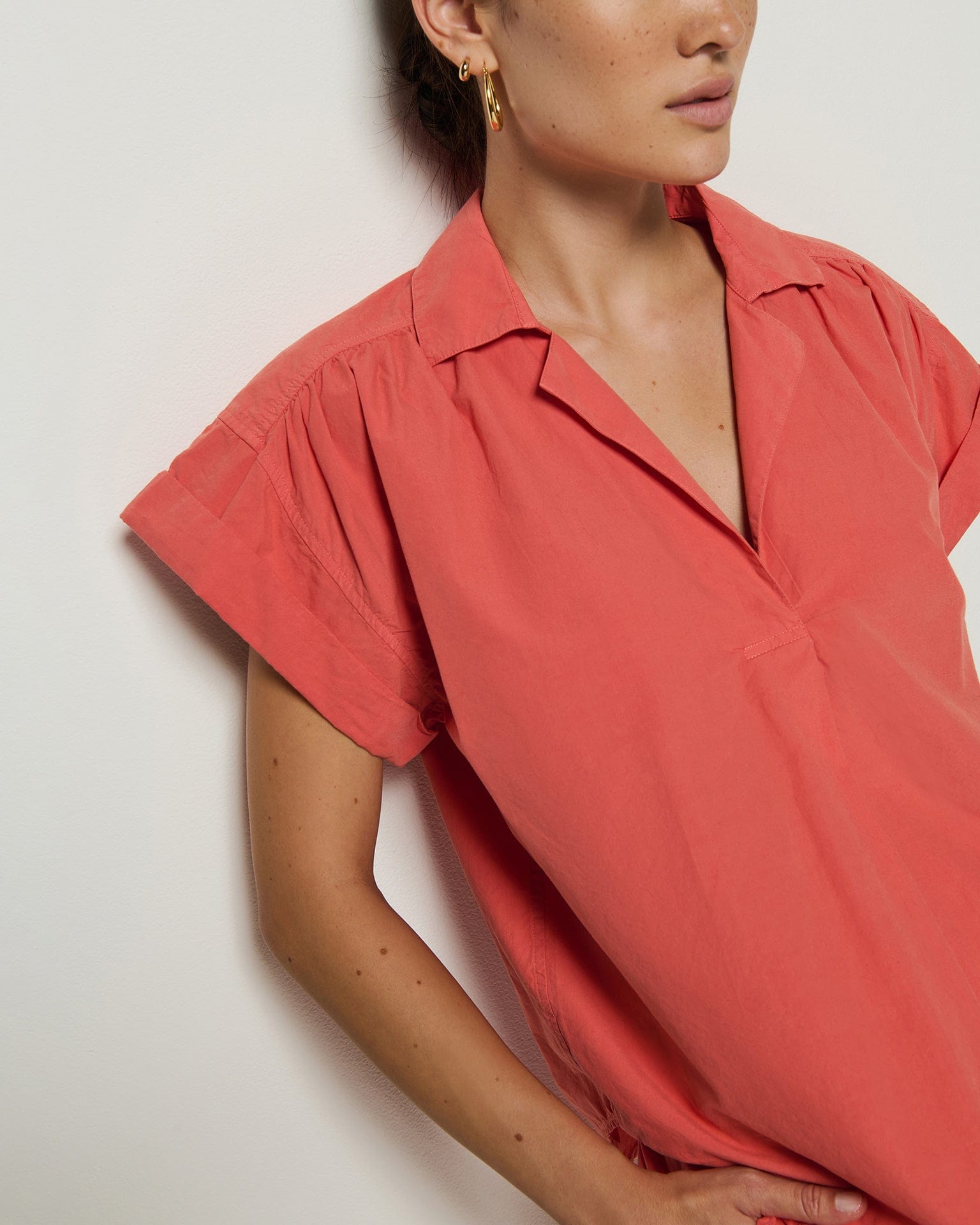 Nation LTD Elliot T-Shirt in Coral Kiss