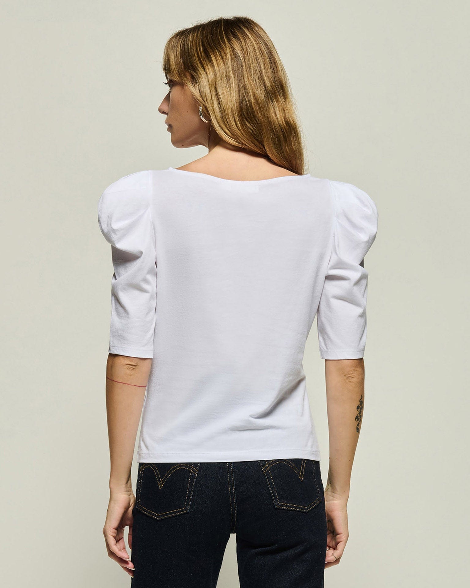 Nation LTD Emery Boat Neck Top in White