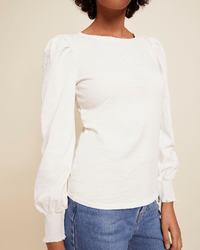 Nation LTD Floris Tie Back Top w/ Poplin in Off White