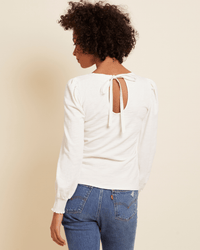 Nation LTD Floris Tie Back Top w/ Poplin in Off White