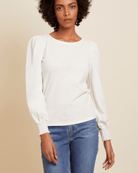 Nation LTD Floris Tie Back Top w/ Poplin in Off White