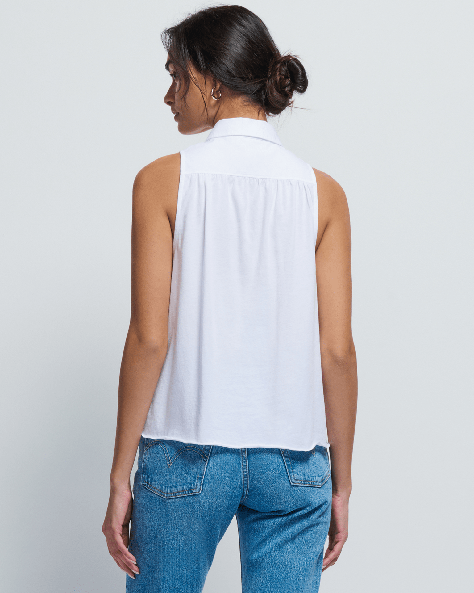 Nation LTD Greta Pintuck Top in White