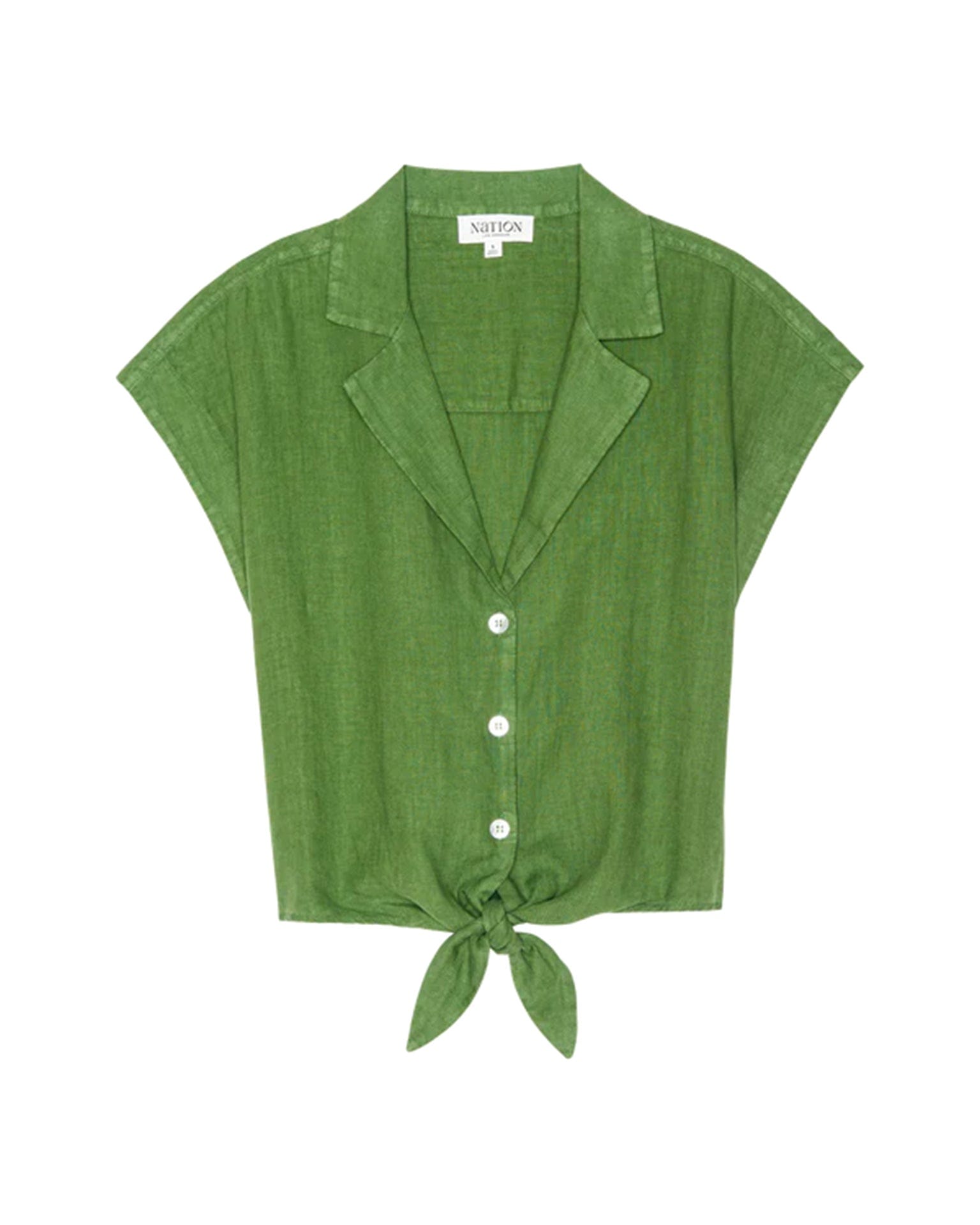Nation LTD Noemi Tie Front Tank in Green Lawn