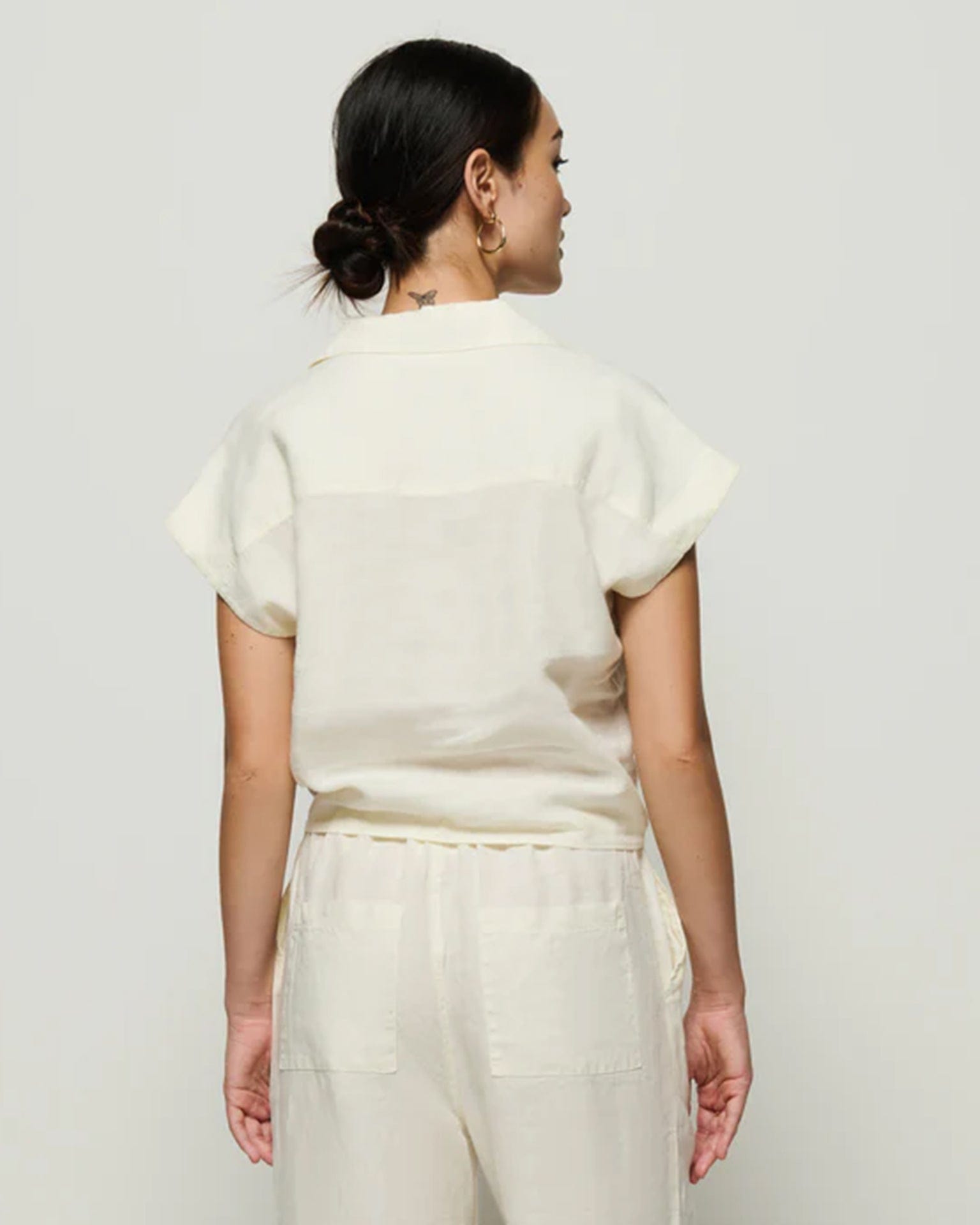 Nation LTD Noemi Tie Front Tank in Porcelain