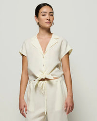 Nation LTD Noemi Tie Front Tank in Porcelain