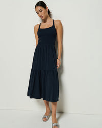 Nation LTD Clothing Penelope Cross Back Midi in Night Sky