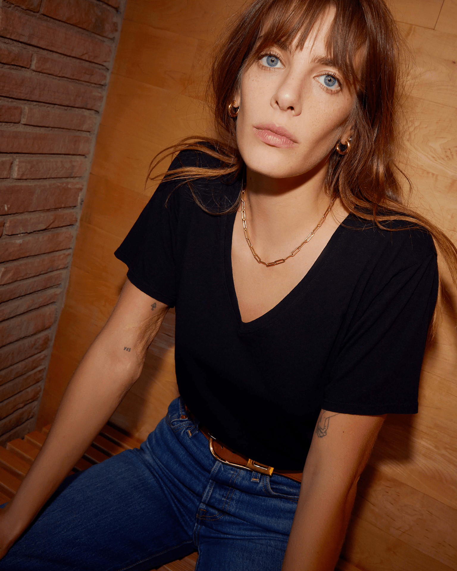 Nation LTD Phoenix Oversized V in Jet Black