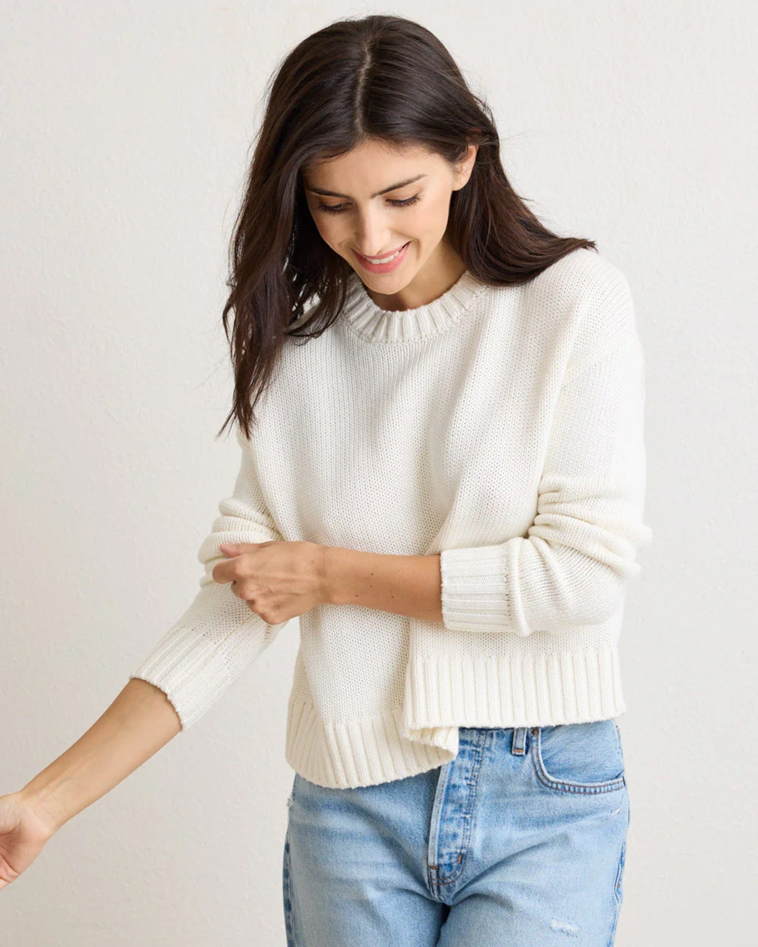 Not Monday Celeste Crewneck in Ivory