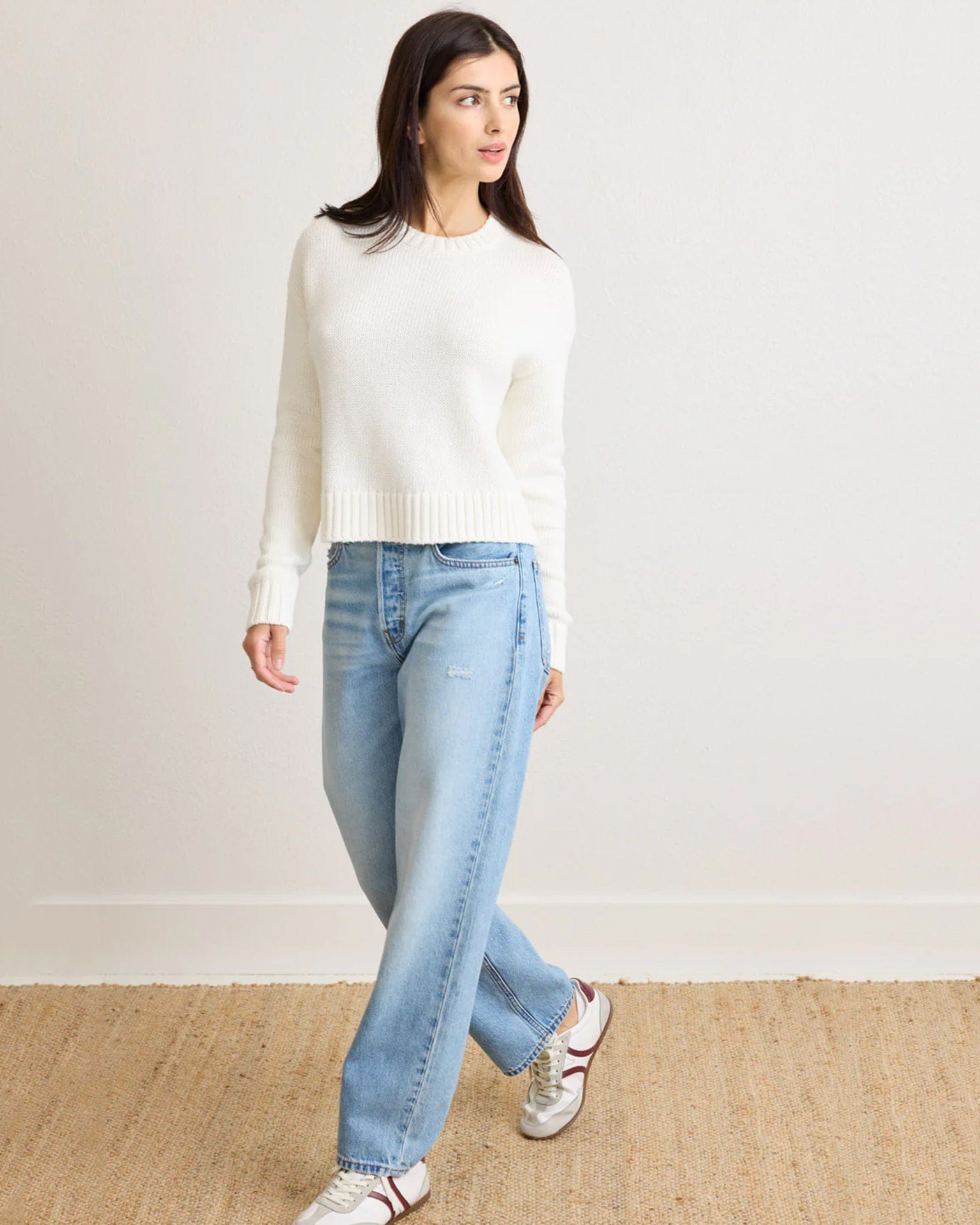 Not Monday Celeste Crewneck in Ivory