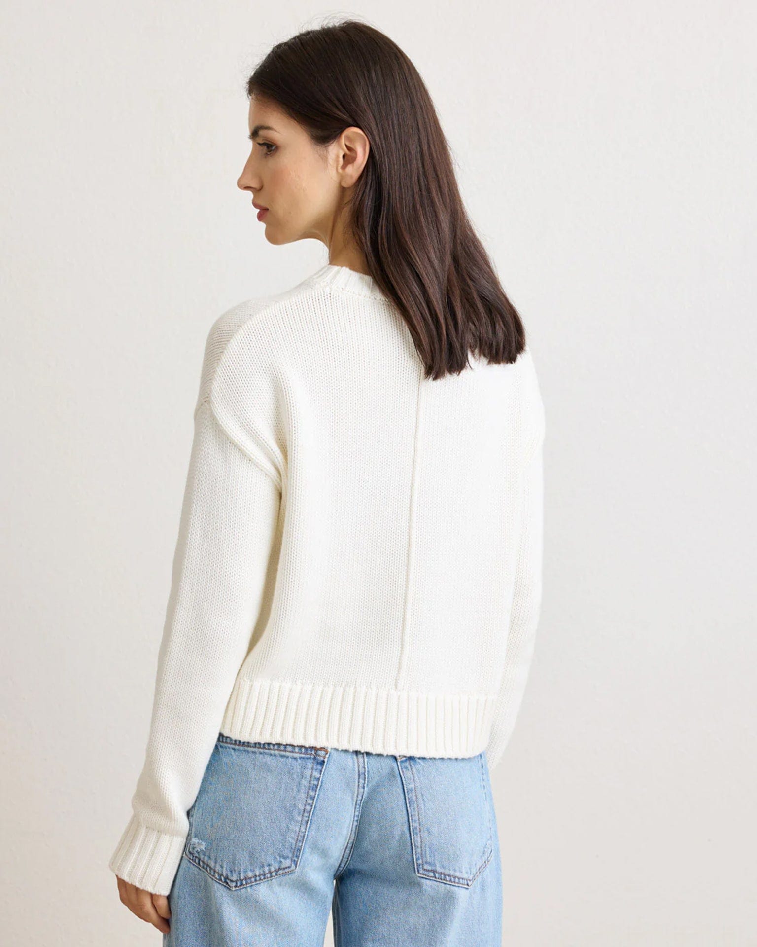 Not Monday Celeste Crewneck in Ivory