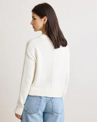 Not Monday Celeste Crewneck in Ivory