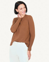Not Monday Chase Cashmere Crewneck in Maple