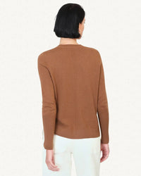 Not Monday Chase Cashmere Crewneck in Maple