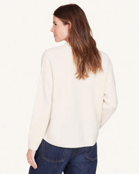 Not Monday Magnus Fisherman Cardigan in Ivory