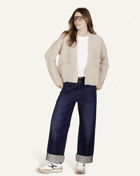 Not Monday Owen Sweater Jacket in Natural