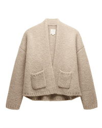 Not Monday Owen Sweater Jacket in Natural