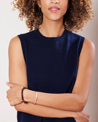 Not Monday Sage Cashmere Tank in Navy