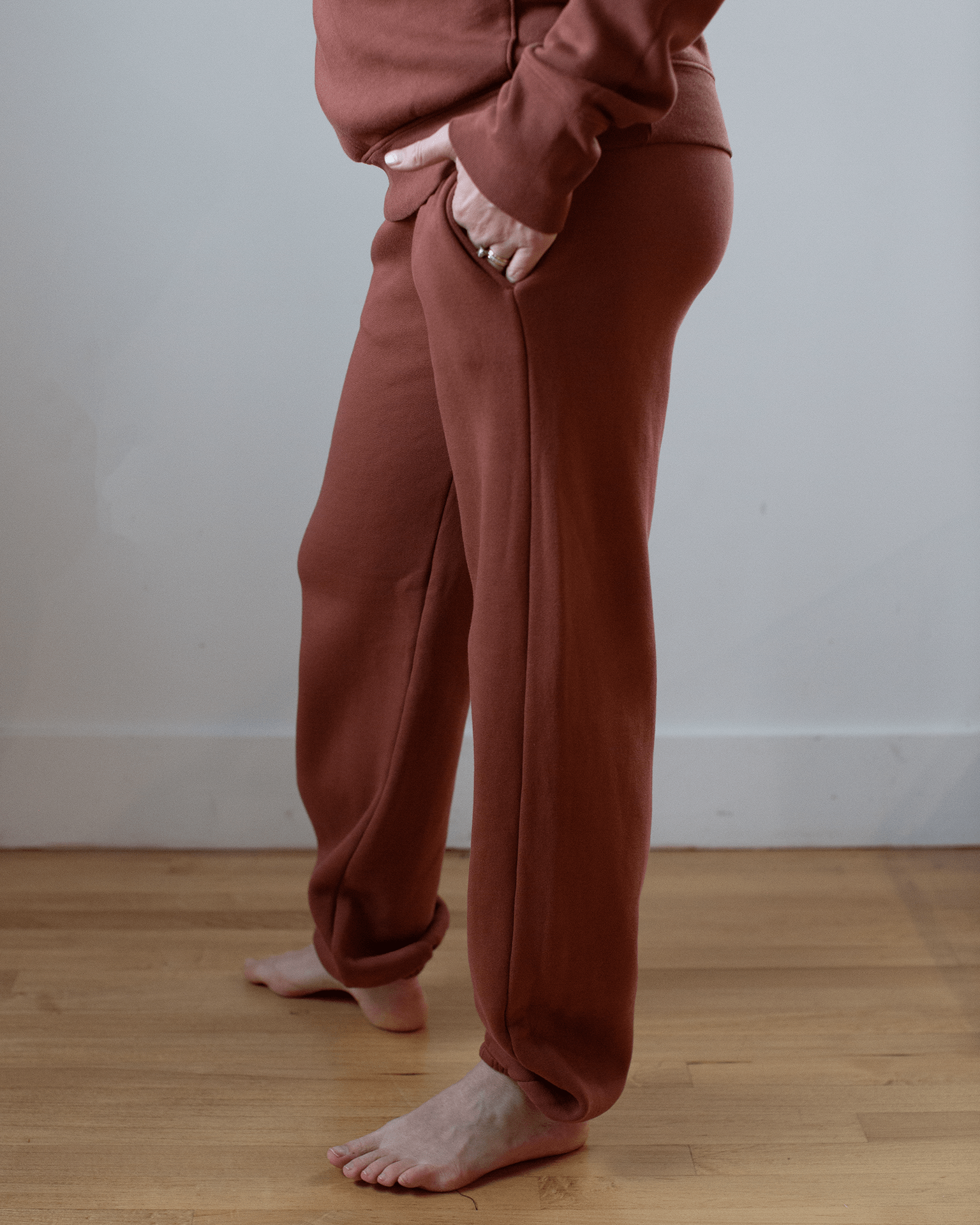 NSF Blake Rib Waisted Pants in Roux