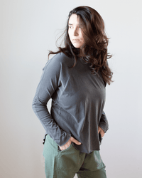 NSF Brock L/S Raglan Crew T in Faded Black