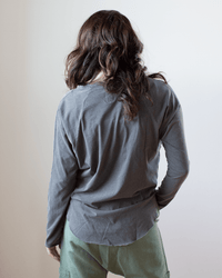 NSF Brock L/S Raglan Crew T in Faded Black