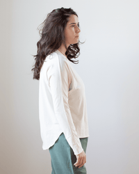 NSF Brock L/S Raglan Crew T in Ivory