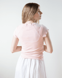 Gia Fitted Rib U Neck in Rosy - Bliss Boutiques