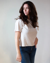 NSF Harper S/S Boxy T in Ivory