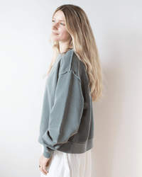 NSF Clothing Hayes Oversize Crew Sweatshirt in Faded Olive