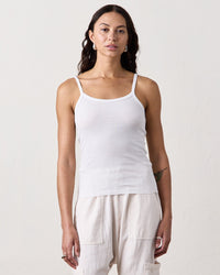 NSF Kai Fitted Rib Cami Tank in Chalk