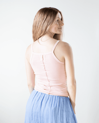 Kai Fitted Rib Cami Tank in Rosy - Bliss Boutiques