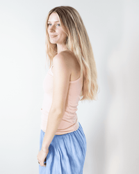 Kai Fitted Rib Cami Tank in Rosy - Bliss Boutiques