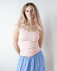 Kai Fitted Rib Cami Tank in Rosy - Bliss Boutiques