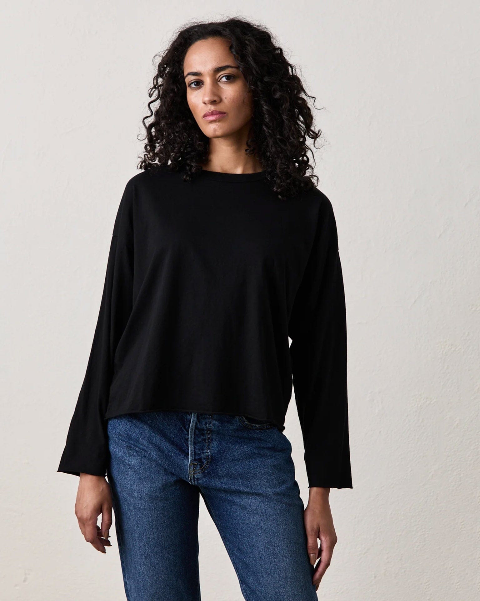 NSF Loffler L/S Crew Tee in Black