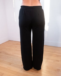 NSF Louis Pleated Pants in Black