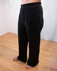 NSF Louis Pleated Pants in Black