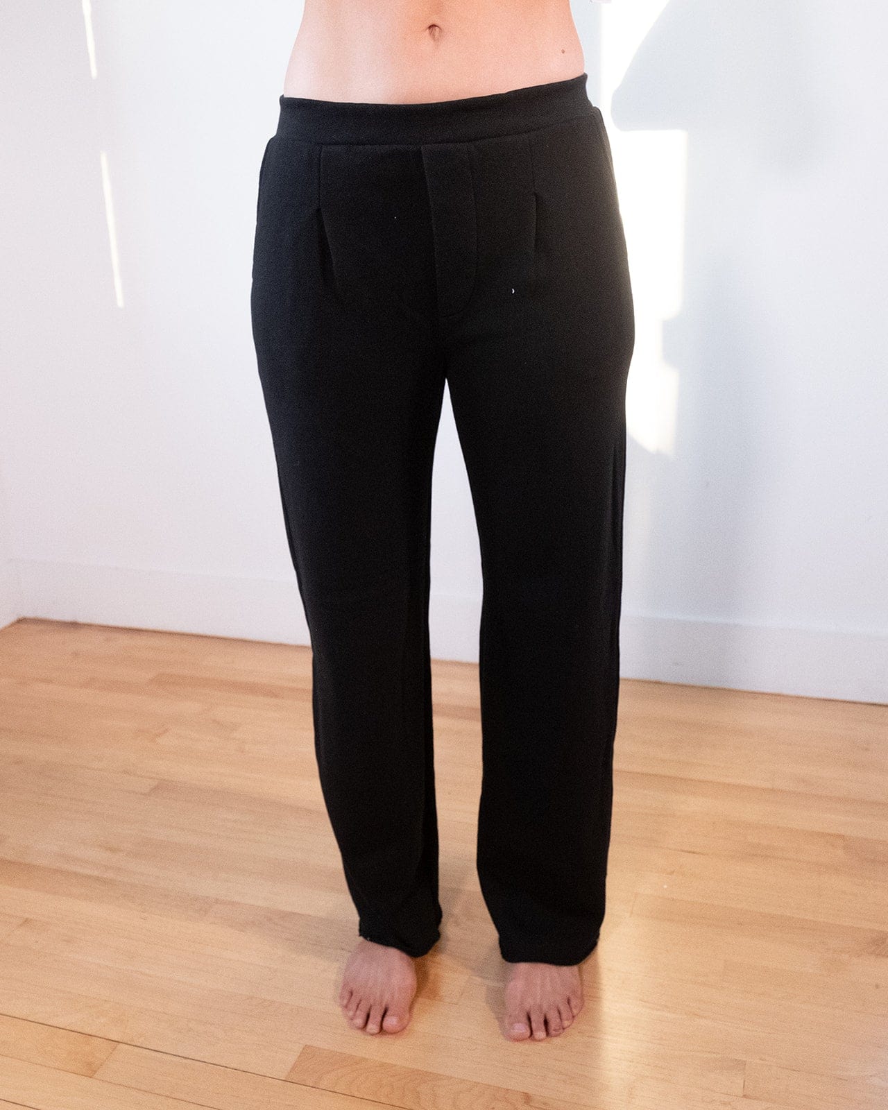 NSF Louis Pleated Pants in Black